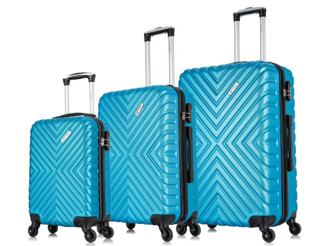 Чемодан  New-Dehli М светло-синий